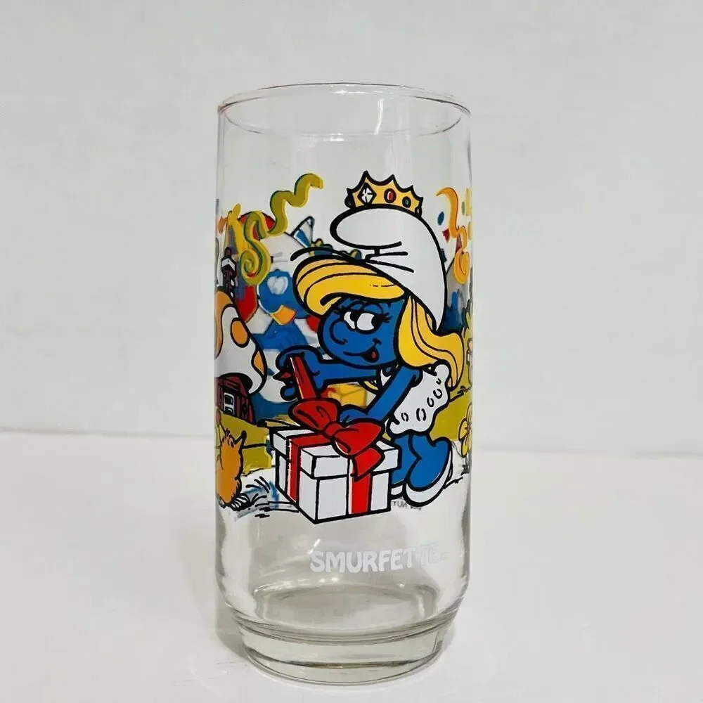 Vintage 1983 The Smurfs-Smurfette Glass - Picture 3 of 4
